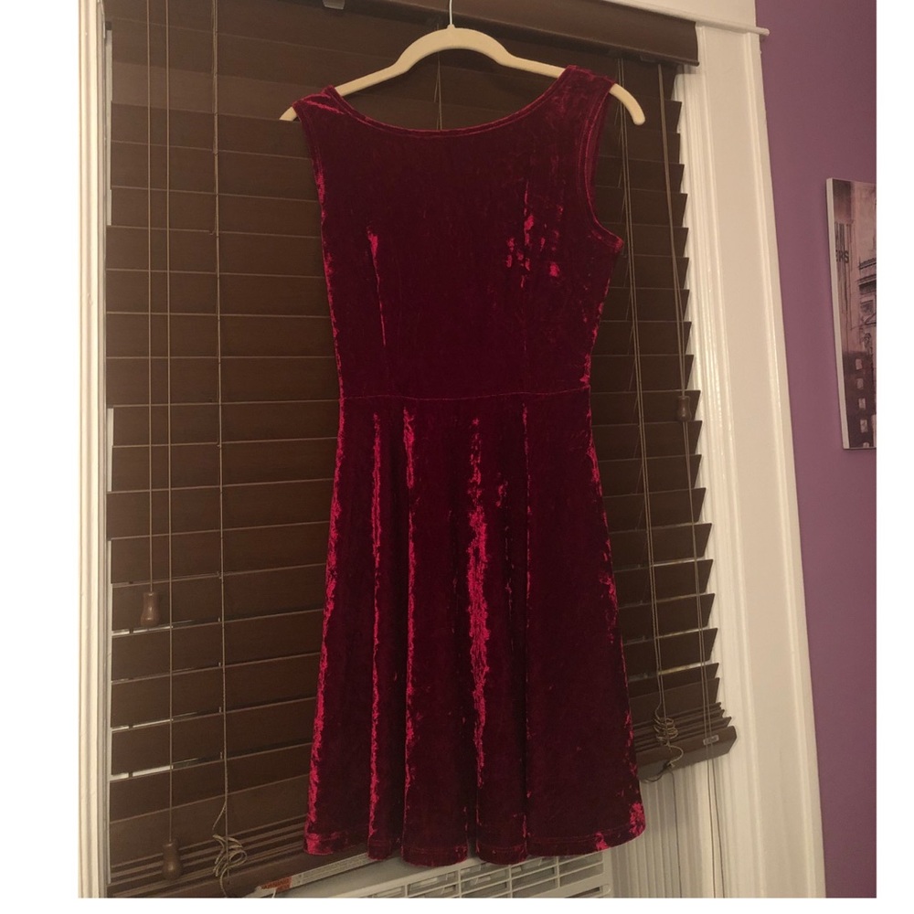Red velvet dress